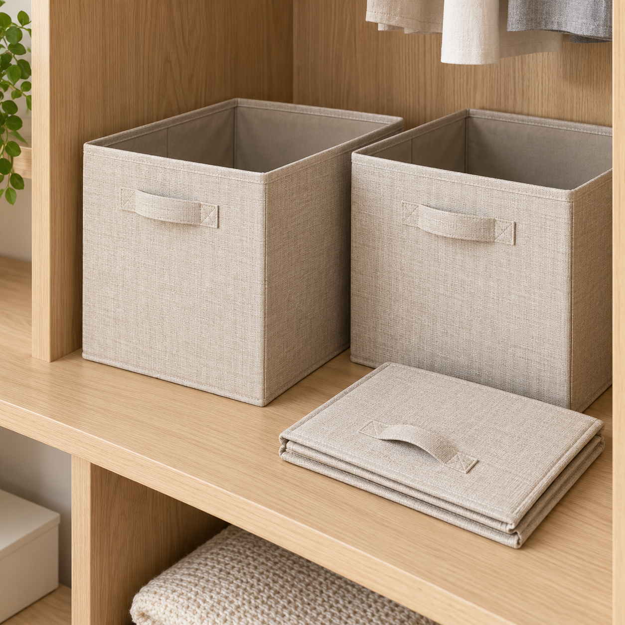 AI-generated fictional test product: Foldaway Closet Cubes.